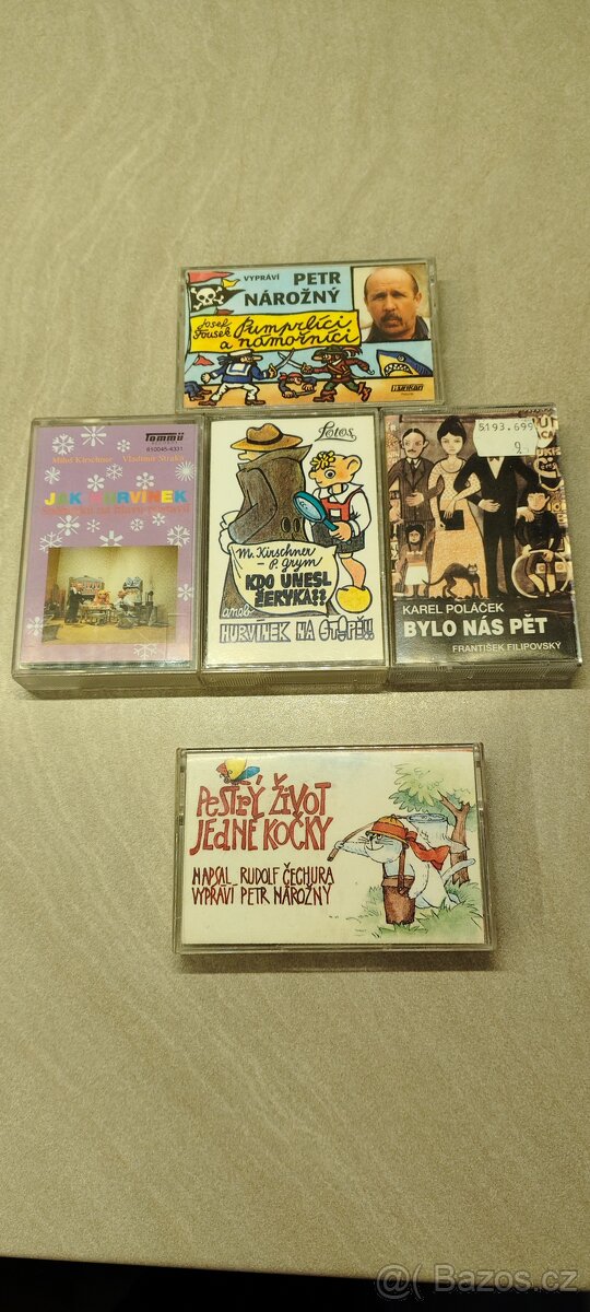 Audio kazety - pohádky - 10 ks