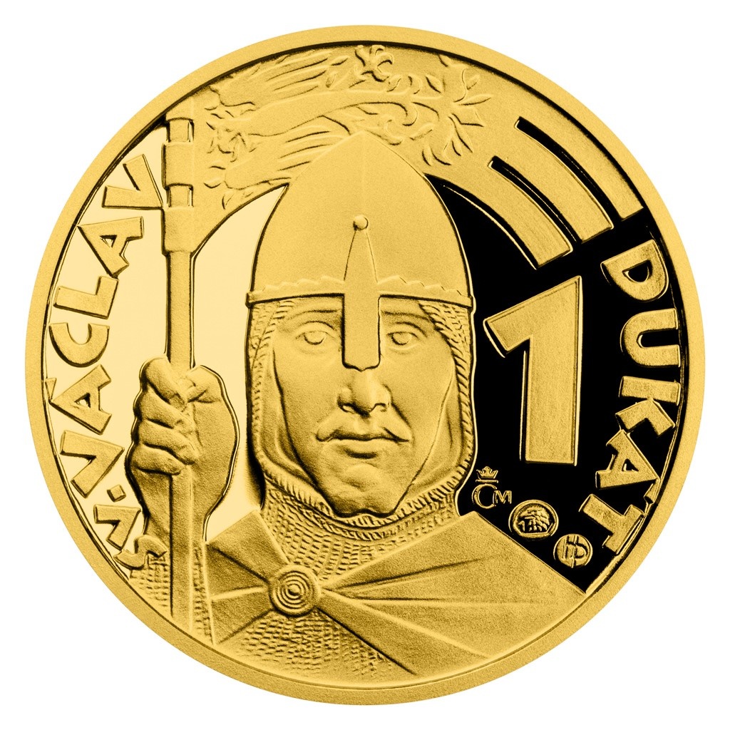 Zlatý 1-dukát sv. Václava se zlatým certifikátem 2020