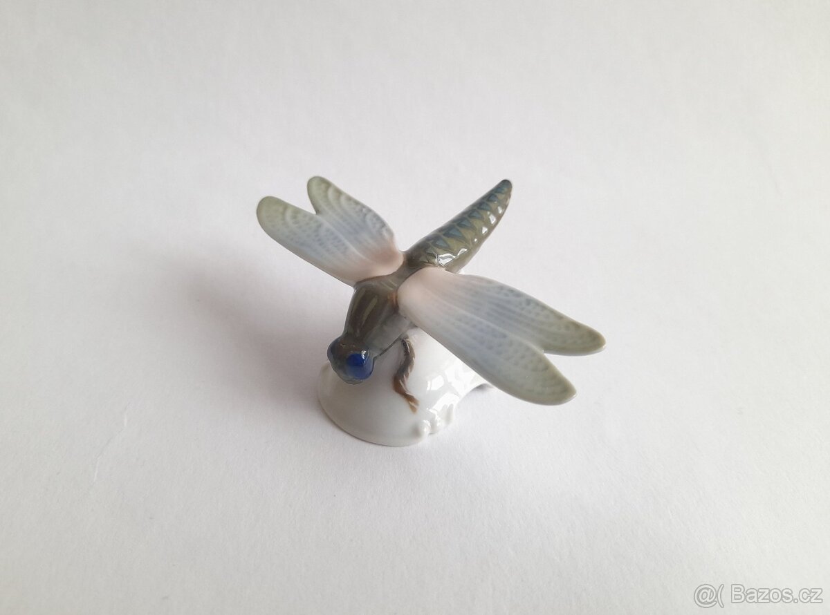 Starožitná porcelánová figurka vážky - ROSENTHAL