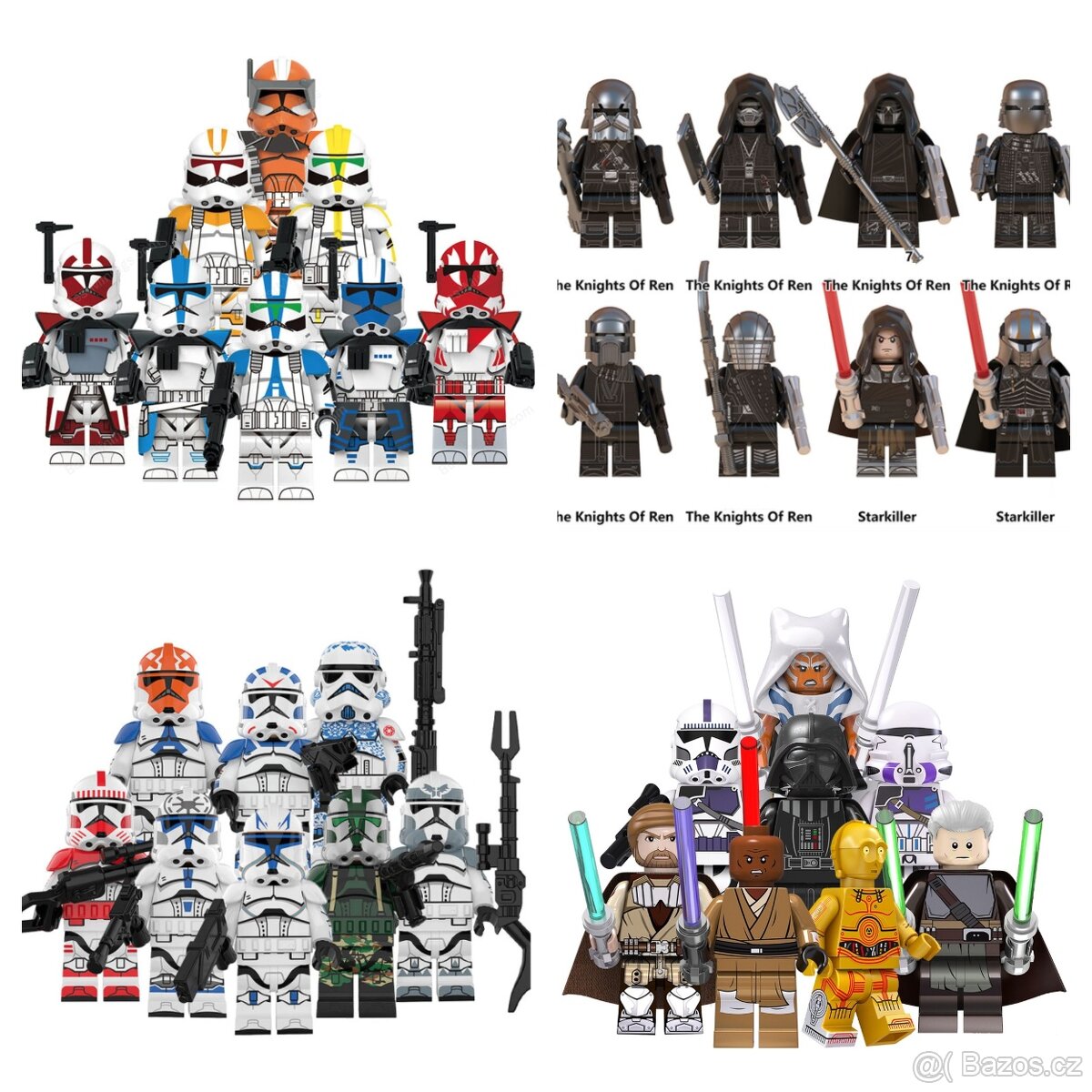 Rôzne figúrky Star Wars 2 (8ks) typ lego - nové