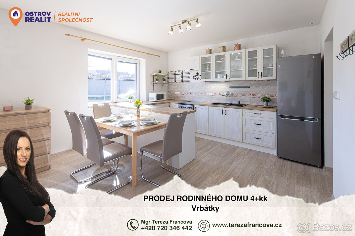 Prodej rodinného domu 4+KK, 119 m2, Vrbátky