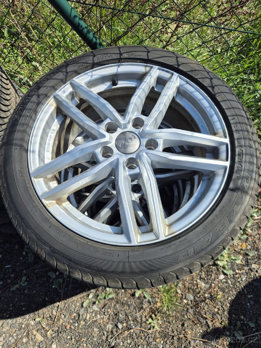 Alu kola audi/ VW 7jx17 et49, letní pneu 205/50