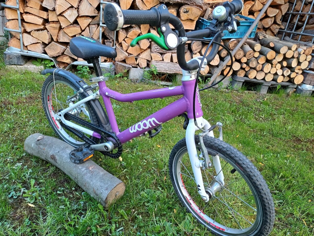 dětské kolo woom 3 fialové