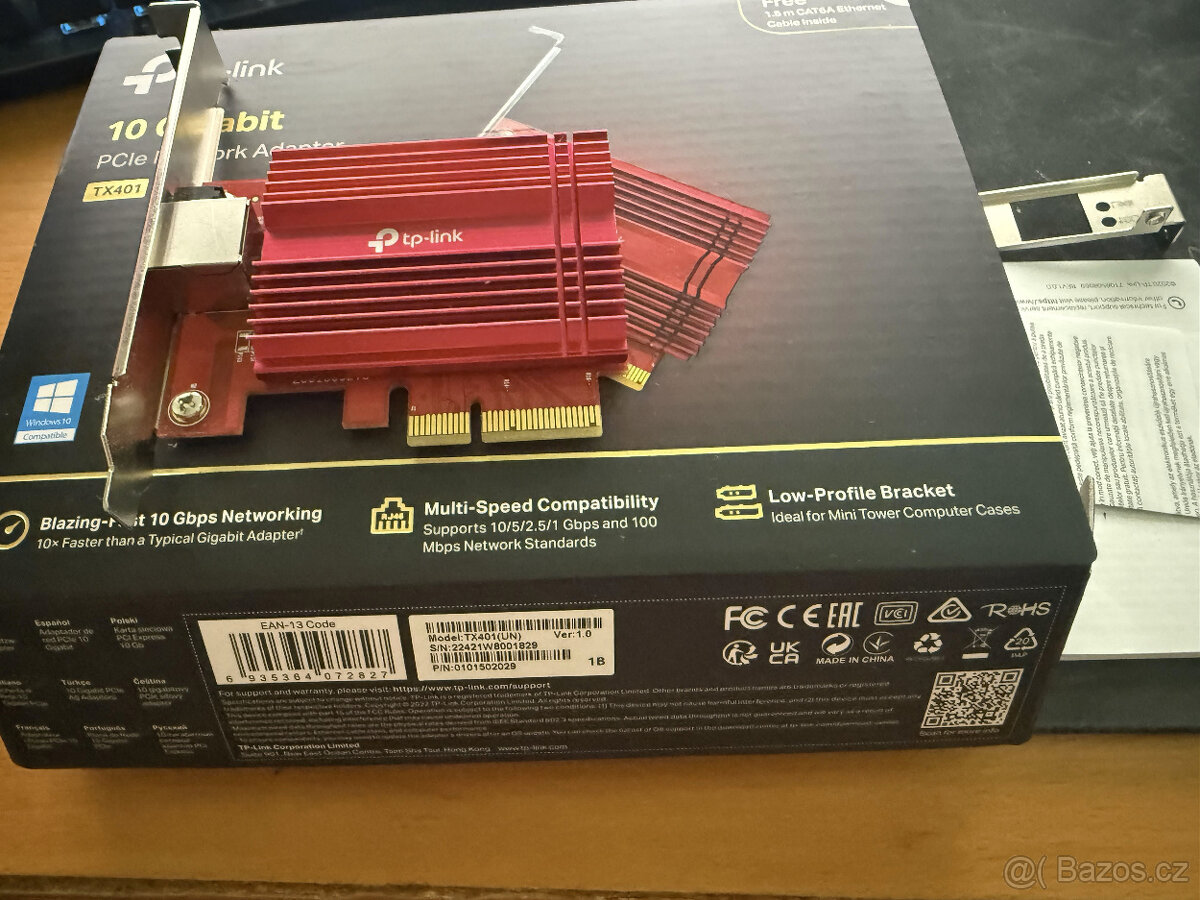 TP-Link TX401, 10 Gigabit PCIe Adapter