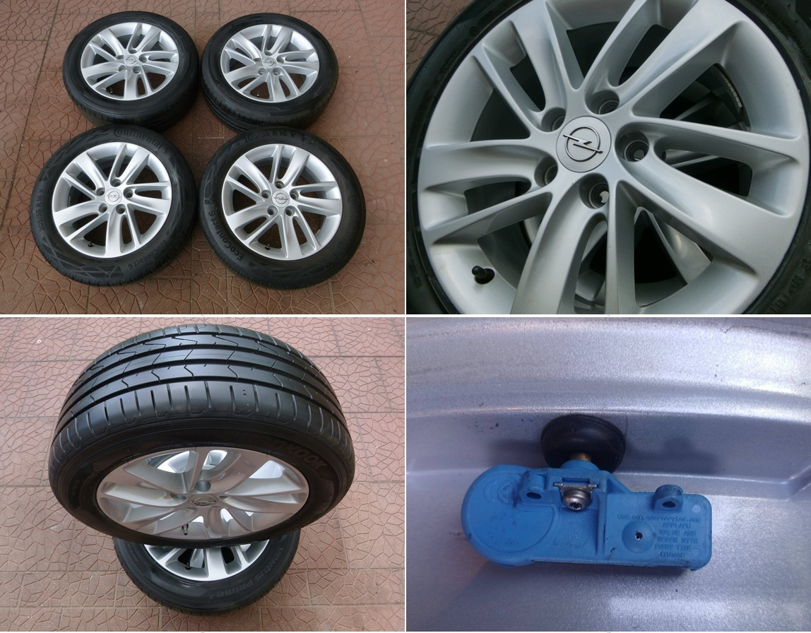 2. Letní sada alu originál Opel GM 5x110 6,5Jx16 ET37 TPMS