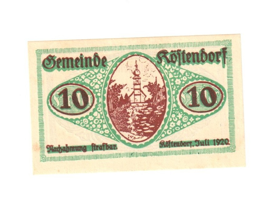 10 Heller 1920 Köftendorf, Rakousko