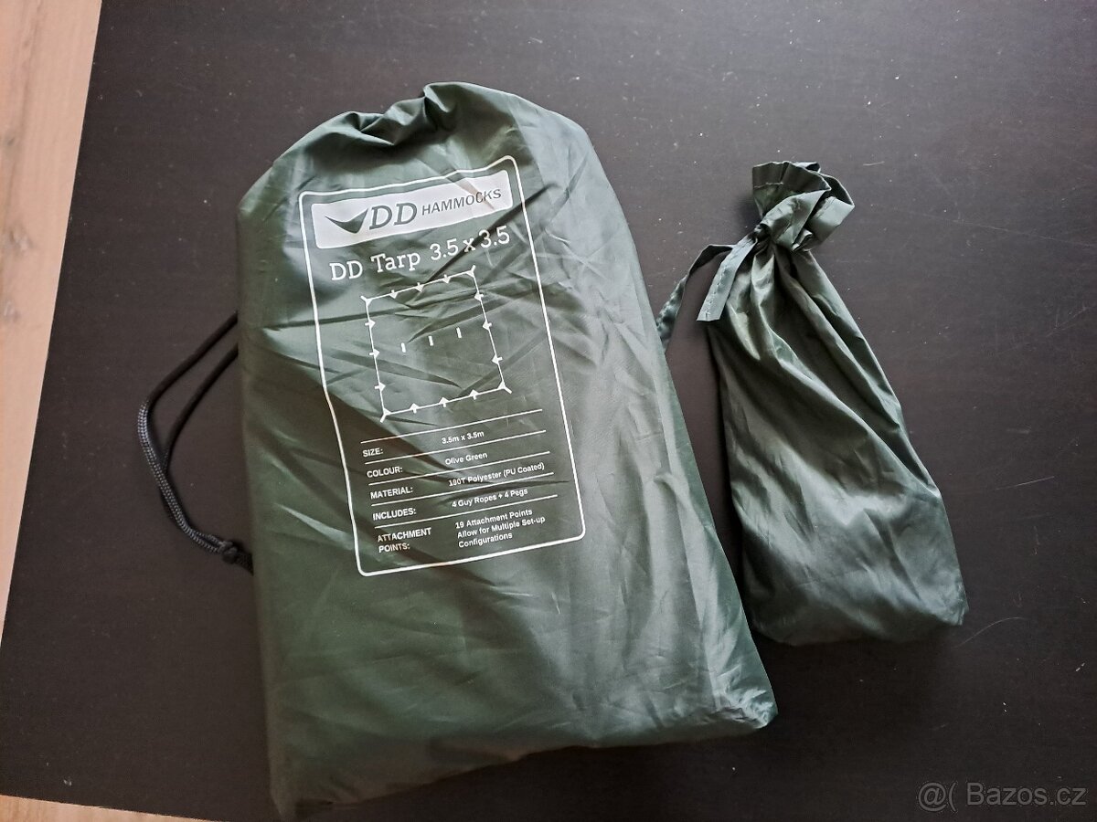 Bivakovací celta / plachta DD HAMMOCKS Tarp 3,5x3,5m – OLIVE