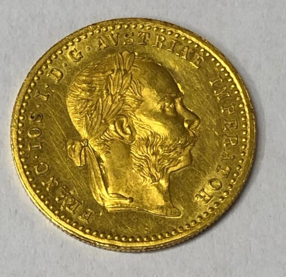 Zlatá mince, 1 Dukát 1884, František Josef I.