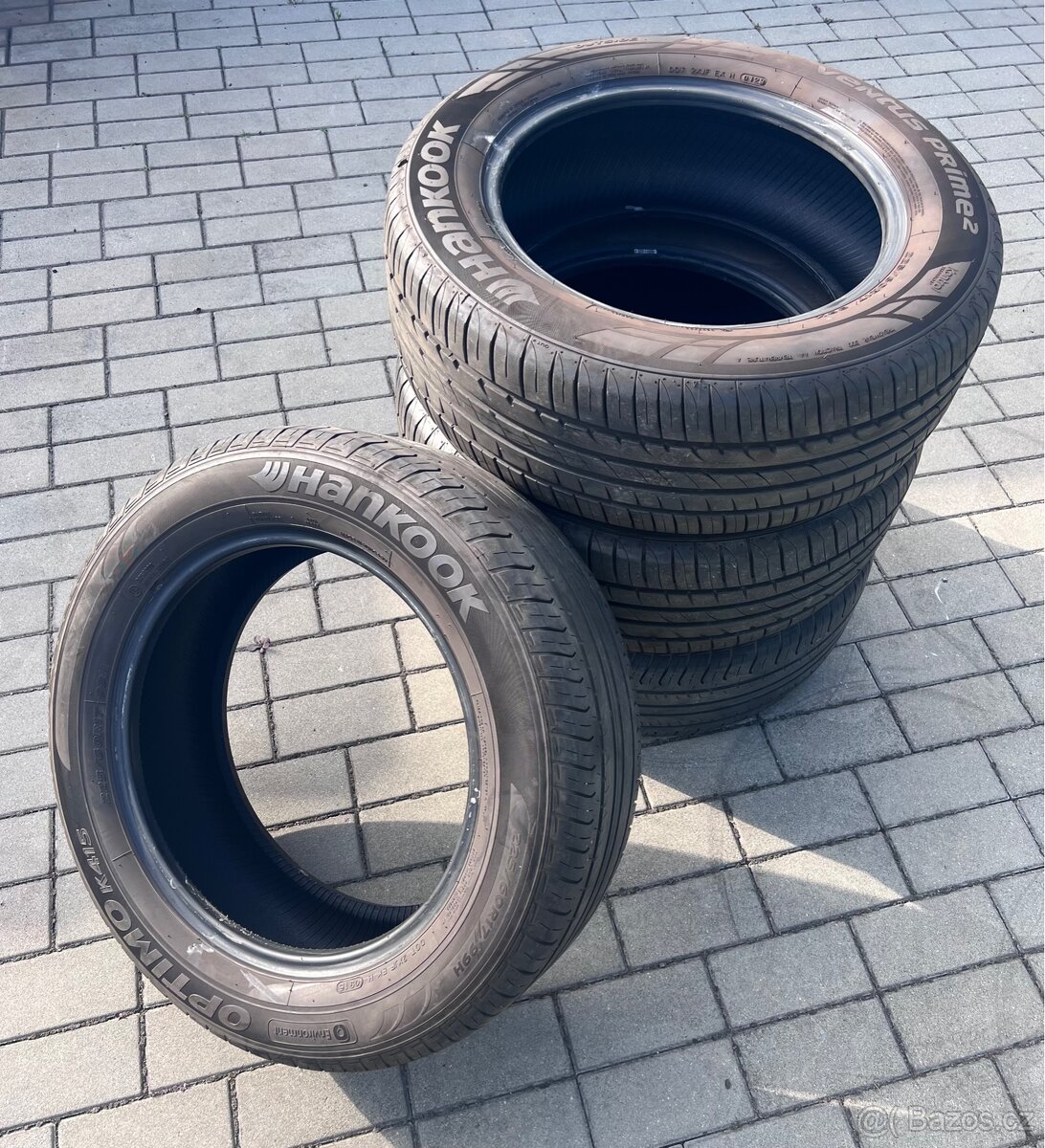 225/60 R17 - 2x letní Hankook 7mm, DOT0123