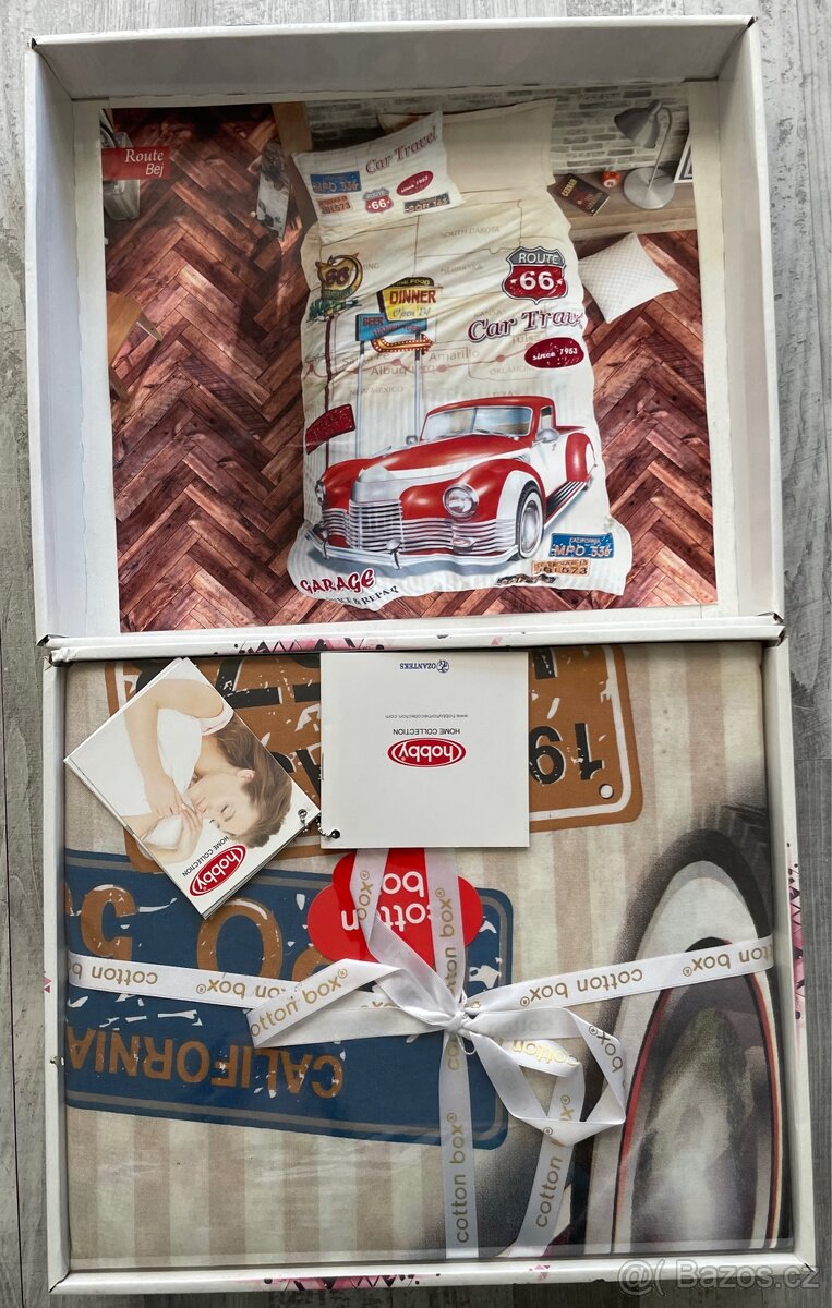 Chlapecké povlečení set s prostěradlem v krabici 160 x 220cm