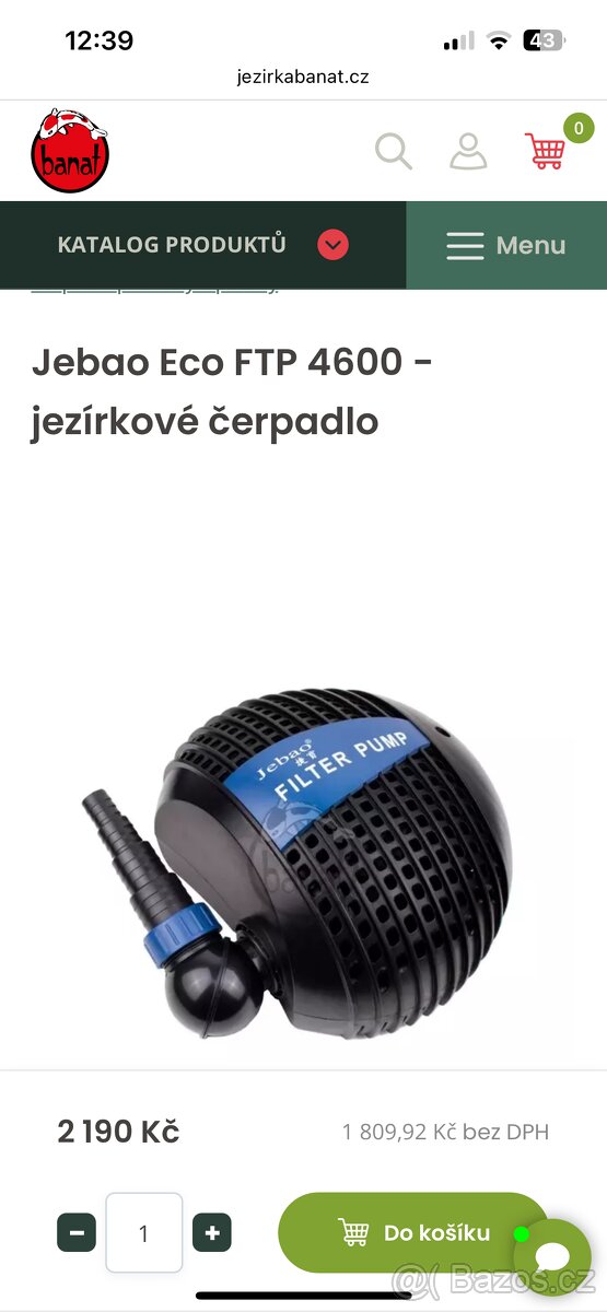 Jezírkové čerpadlo