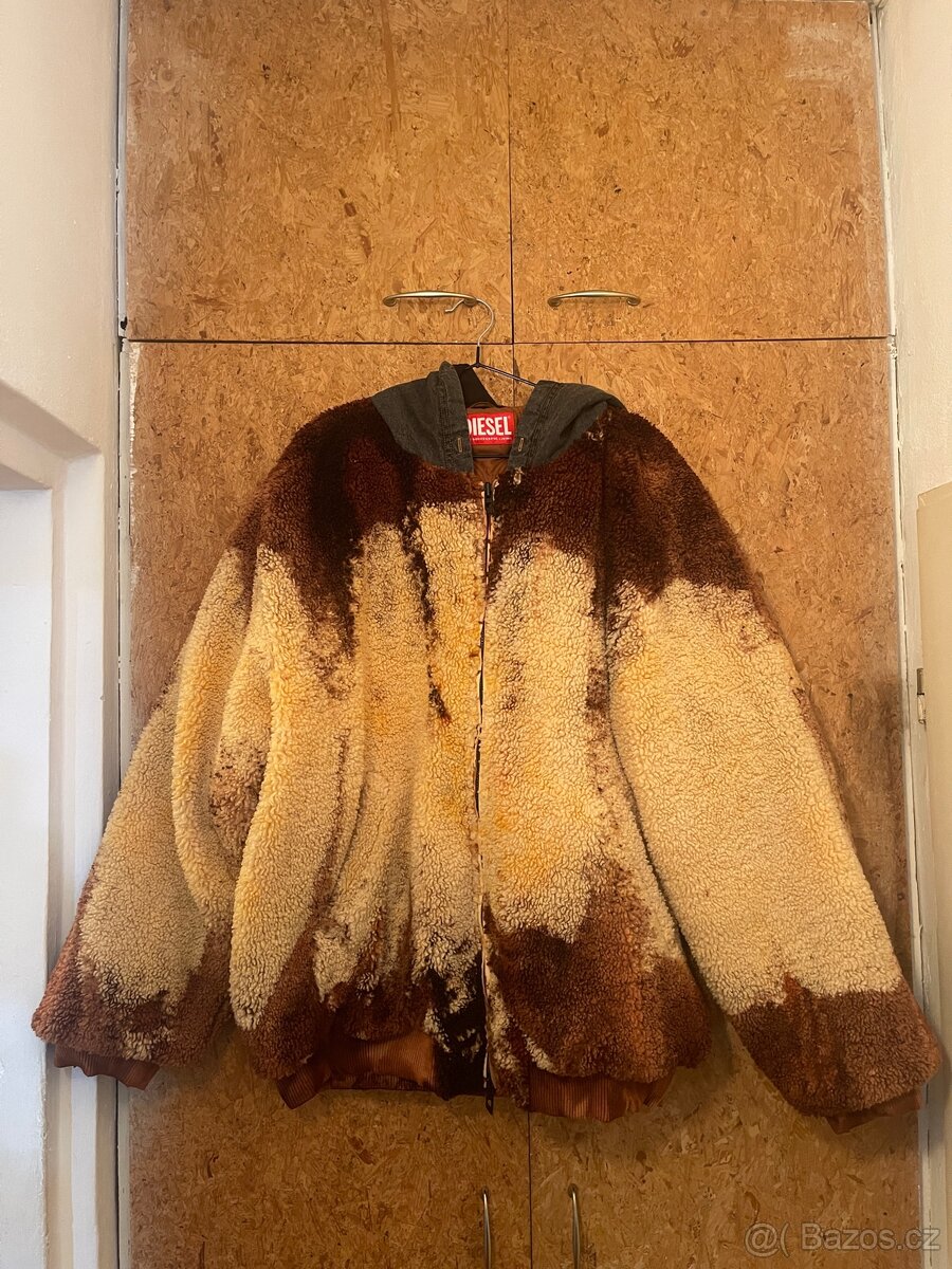 Prodám bundu Diesel S-Depla fleece bomber jacket