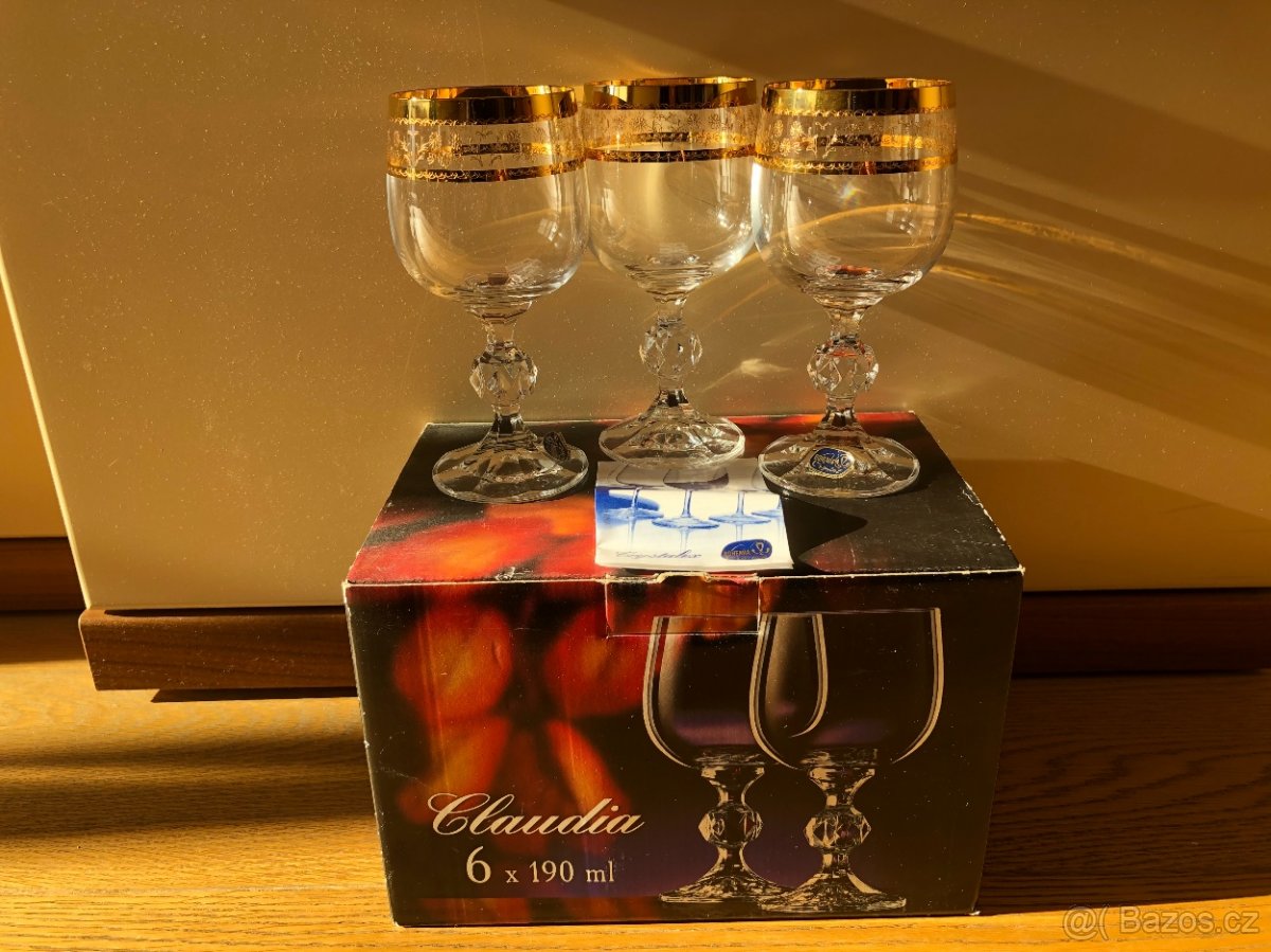 Crystalex Bohemia sklenice - Claudia 190ml