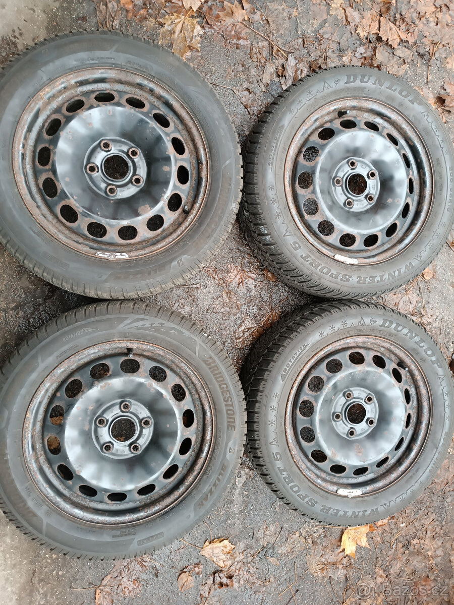 Octavia Yeti Golf Caddy - disky 6x16 et50 + zimní 205/55/16