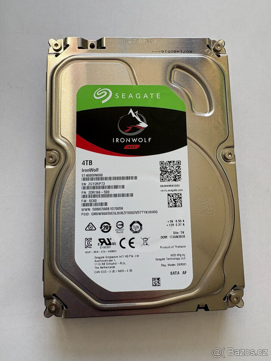 Prodám Seagate IronWolf 4TB (ST4000VN008)