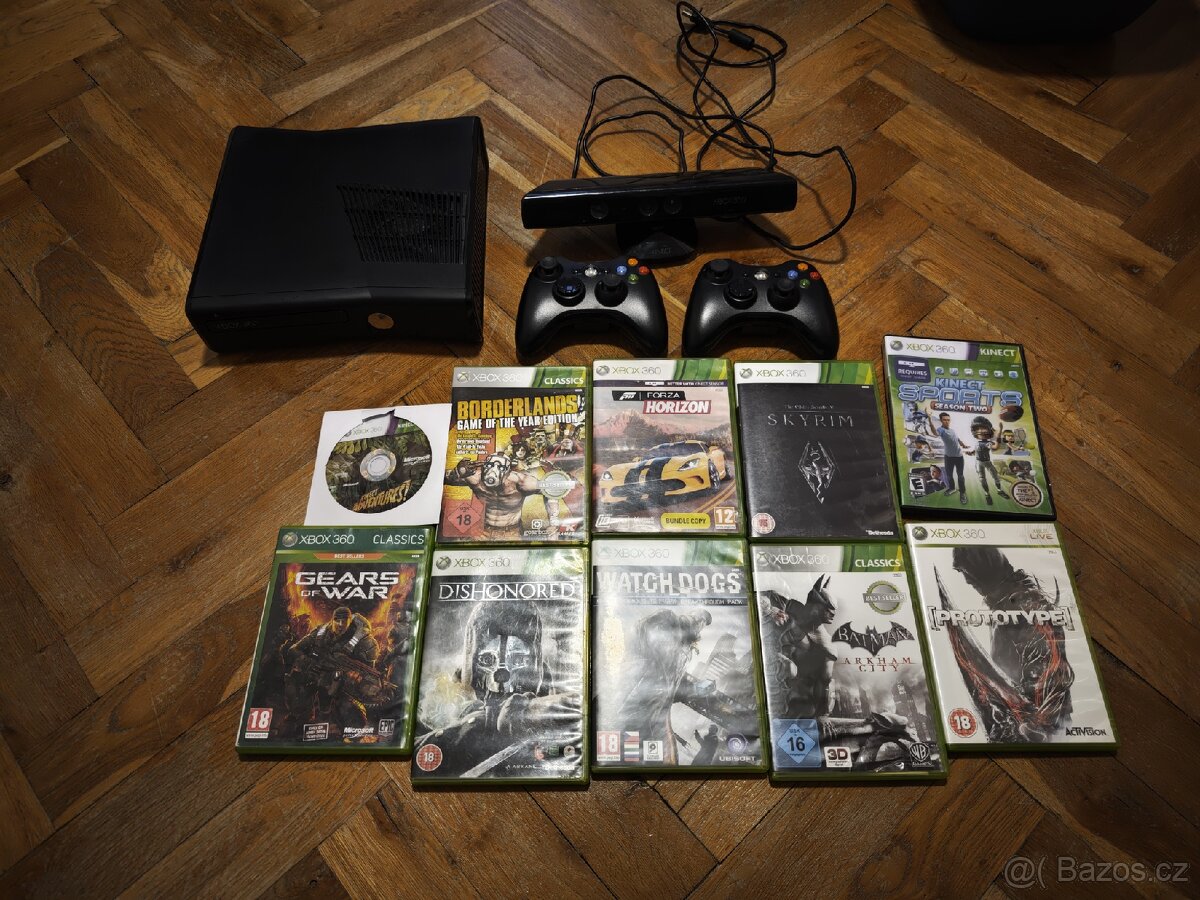 Xbox 360 Slim 4gb + Kinect + 10 her
