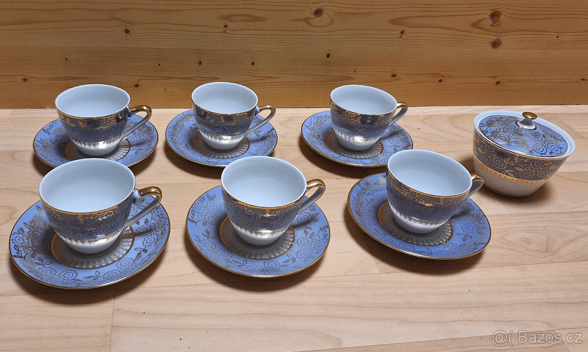 cukřenka + 6x šálek a podšálek ze Staré Role MZ