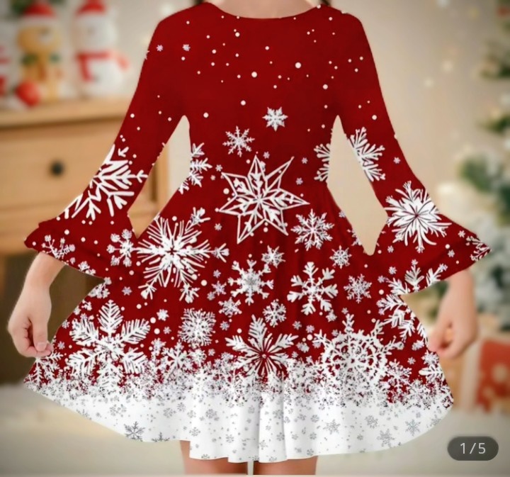 Vánoční dětské šaty 5 až 6 let