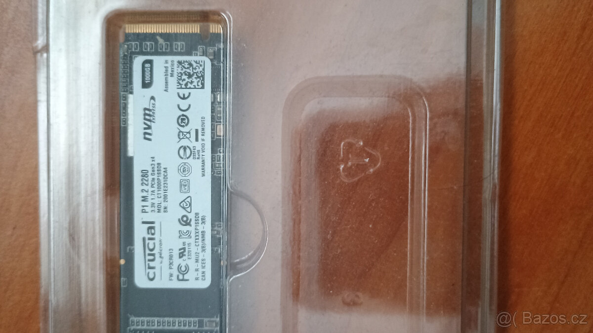Prodám SSD Crucial P1 1TB