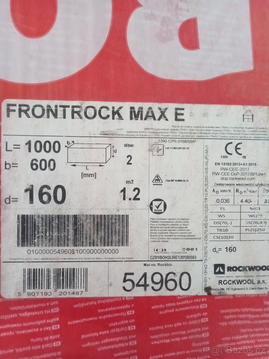 Skelná vata Frontrock Max E