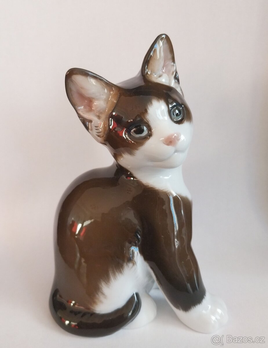Porcelánová figura kočka - ROSENTHAL