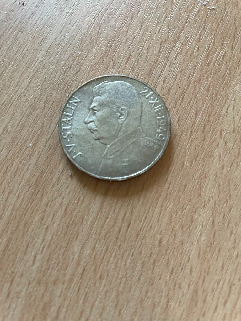 Stříbrná mince 100 kčs J.V. Stalin