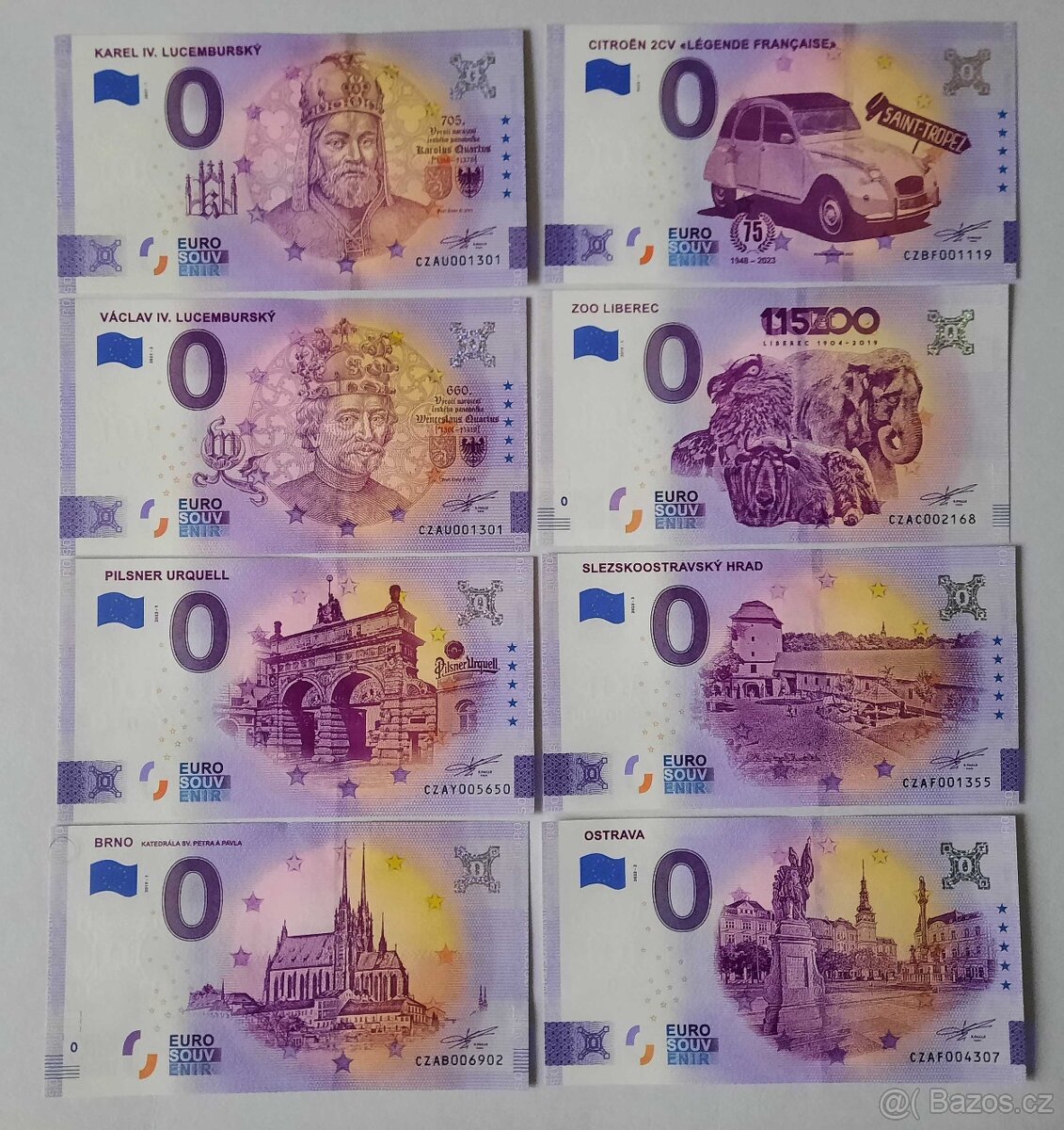 Suvenírové 0 euro a MEMO bankovky 3