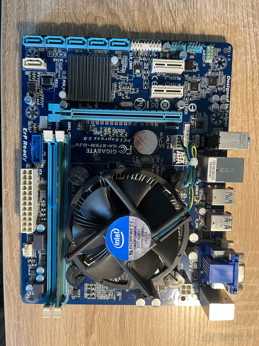 Kvalitní a spolehlivá deska GA-B75M-D2V+i3-3240+4GB RAM