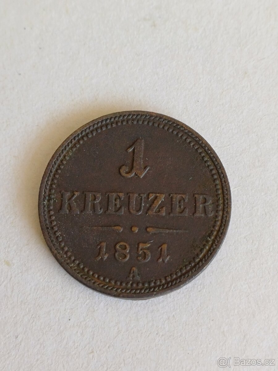 1 krejcar 1851 A