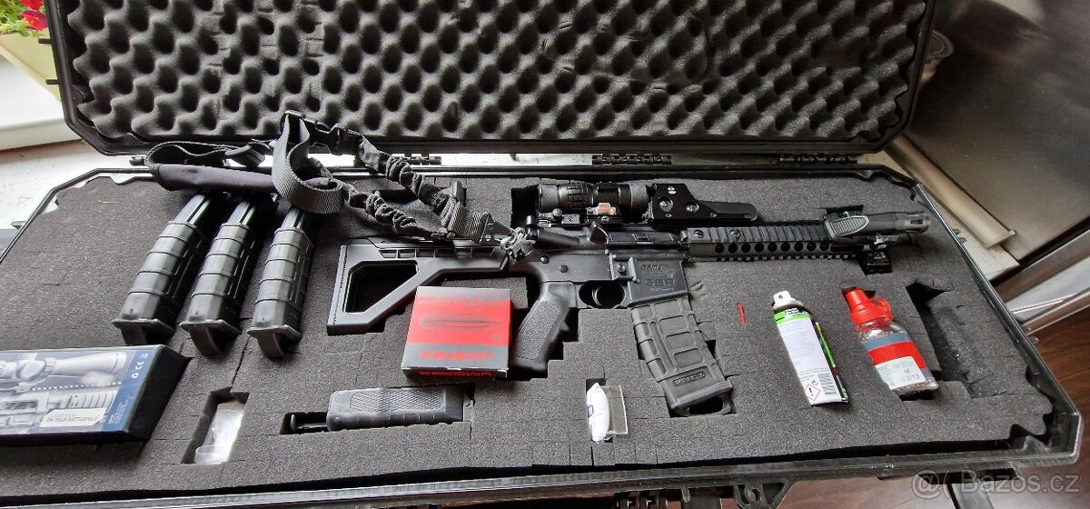 Set Crosman DPMS SBR Full Auto 4.5 mm CO2 replika AR15