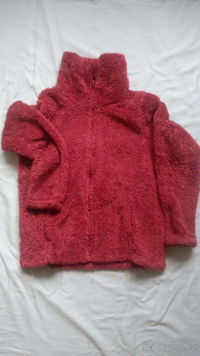 Mikina dámská červená fleece vel. M - hebká