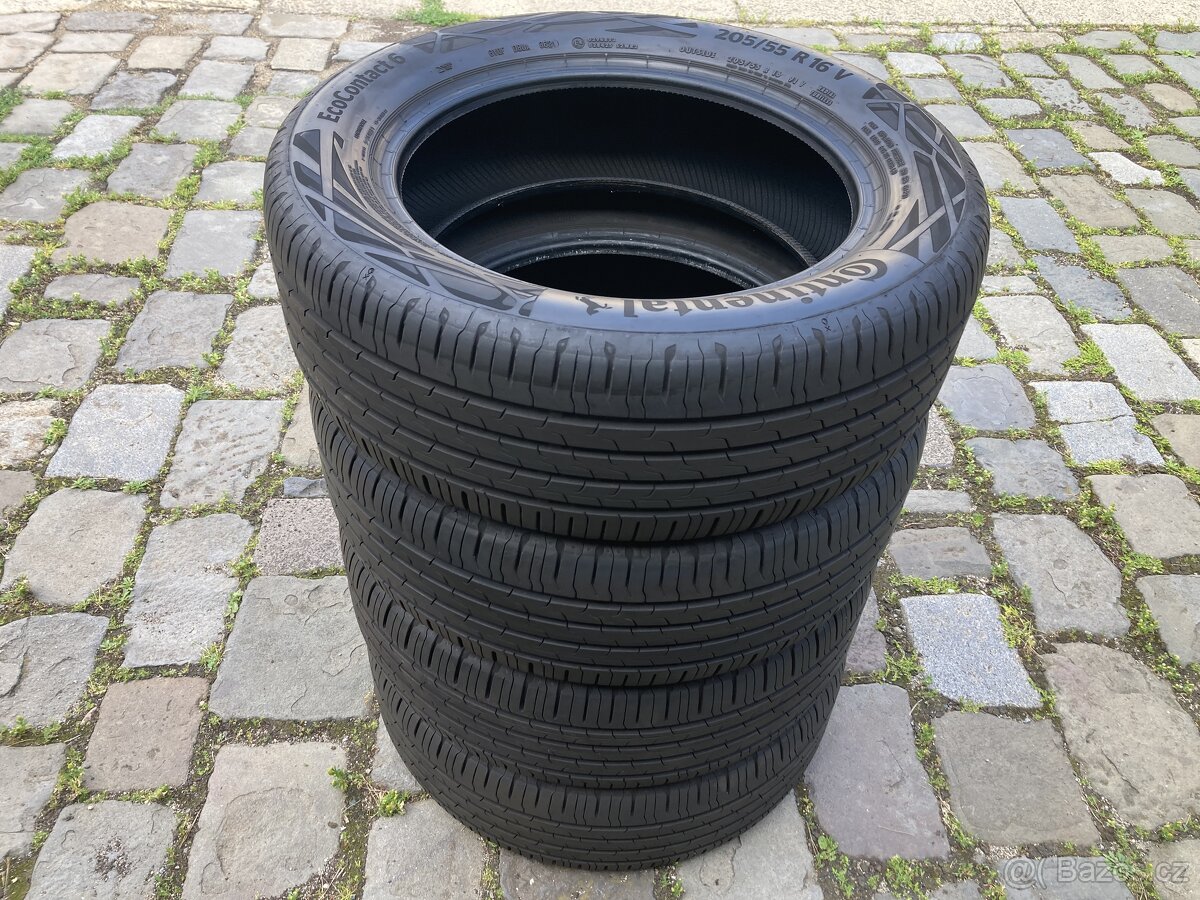4ks letních pneumatik CONTINENTAL ECOCONTACT 6 205/55R16 91V