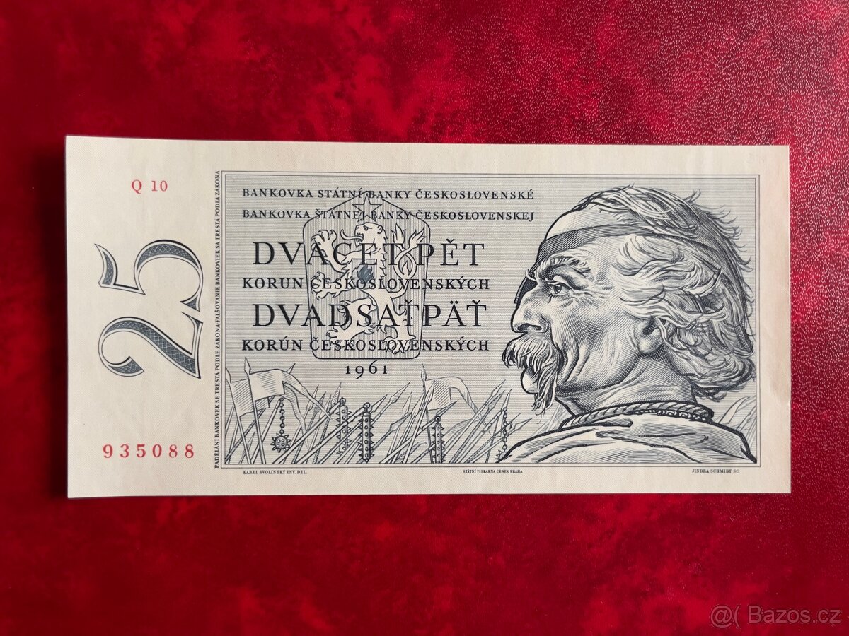 Bankovka 25 Kčs 1961