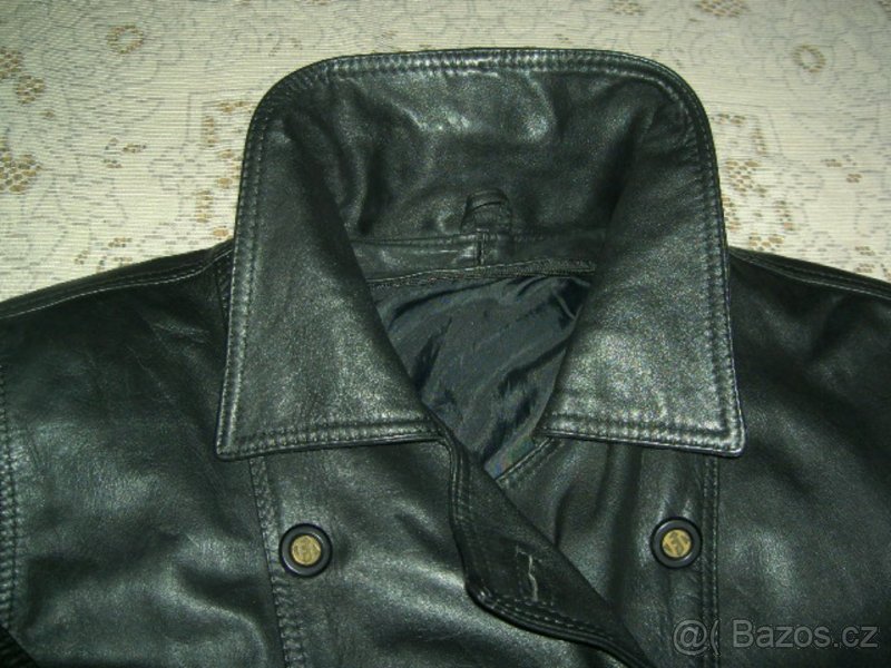 Dámská černá kožená dvouřadá bunda /Espaňa/