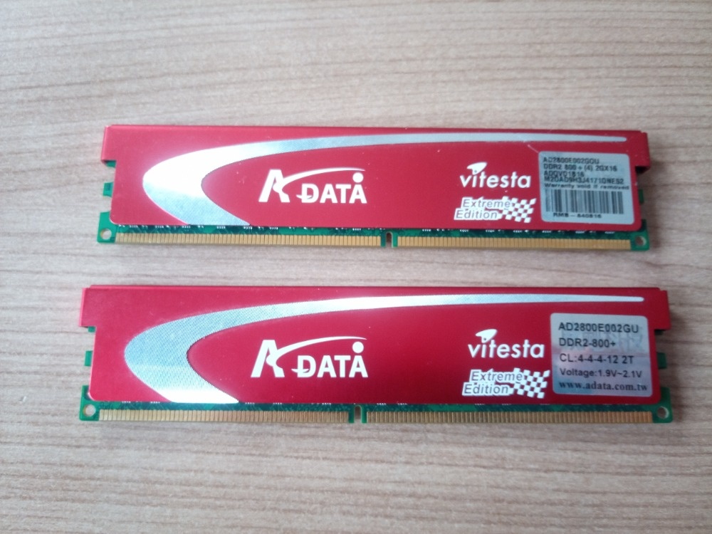 Paměť RAM A DATA Vitesta DDR2 800+ 2GX16 - 2 kusy