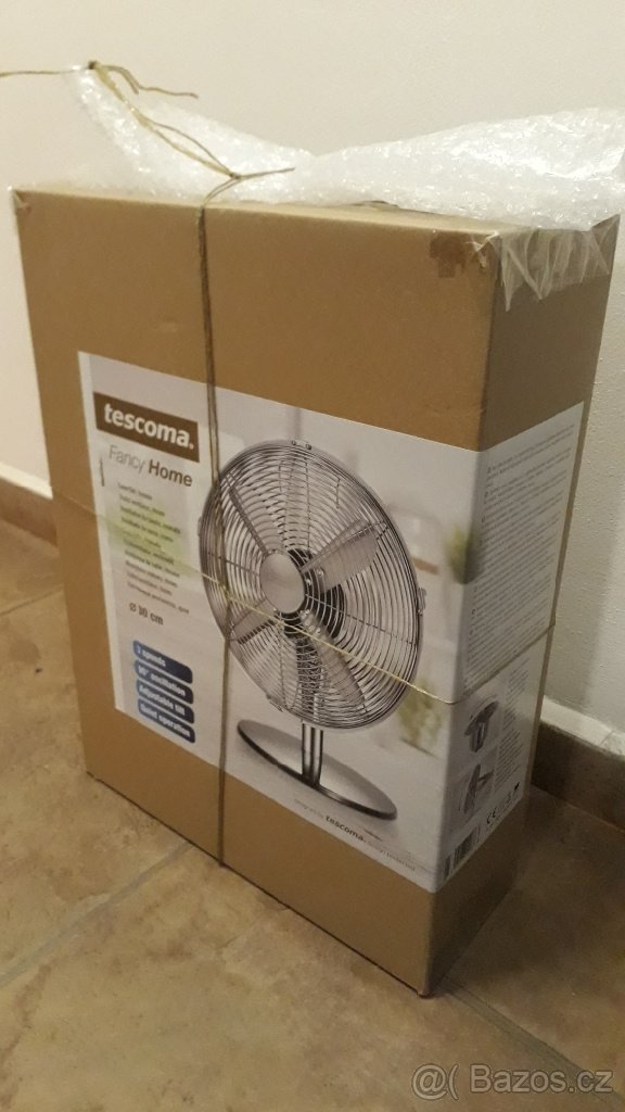nepoužitý luxusní stolní větrák Tescoma