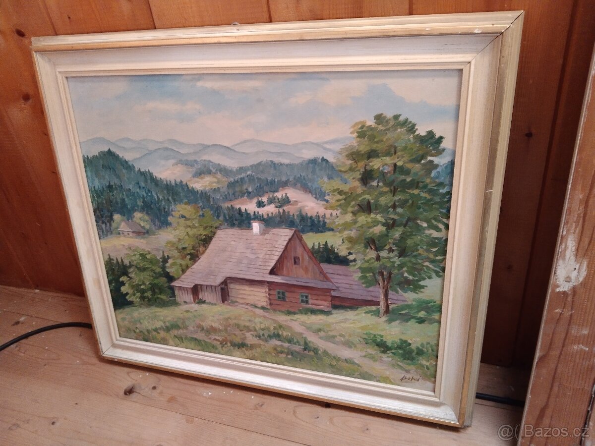 Obraz ze 60. let, signován