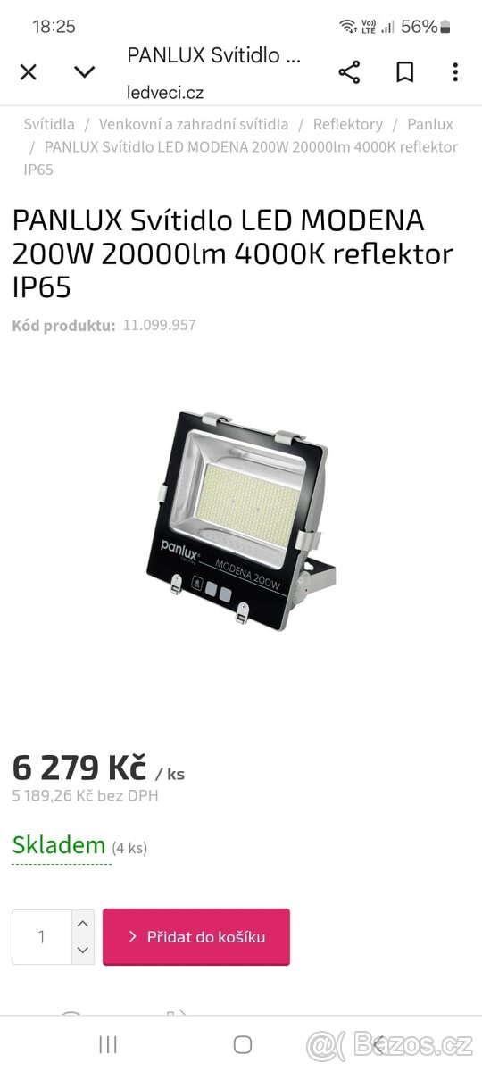 Halový LED reflektory