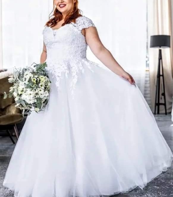 42-52 NOVÉ KRAJKOVÉ svatební šaty LACE