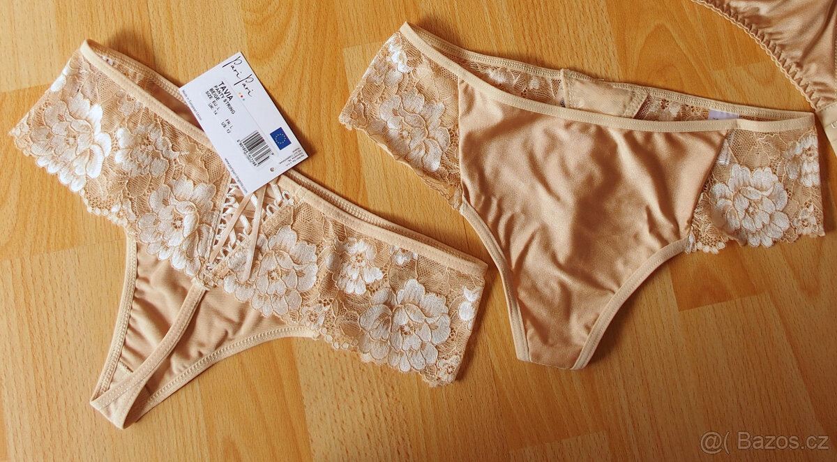 PariPari Tavia béžové kalhotky string vel.M+L NOVÉ