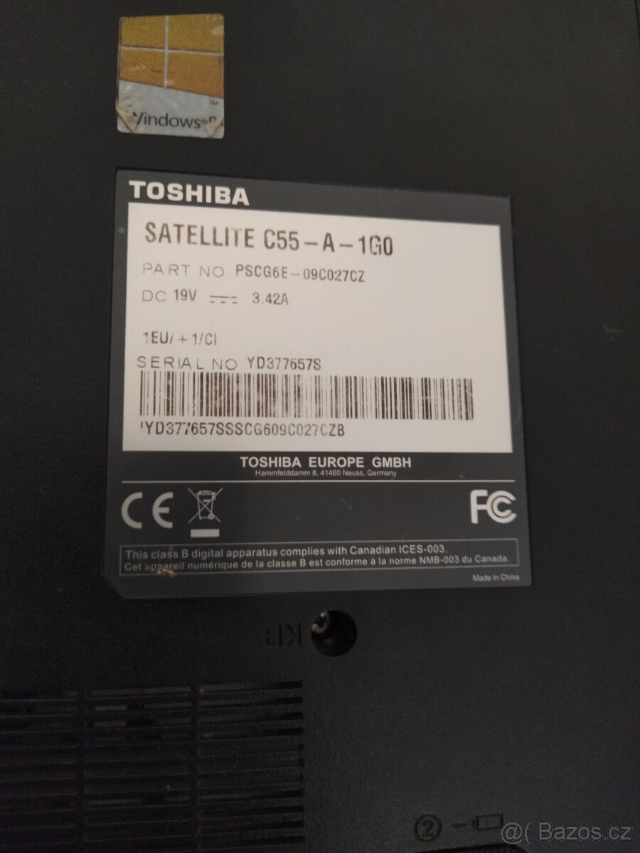 Notebook Toshiba Satellite C55