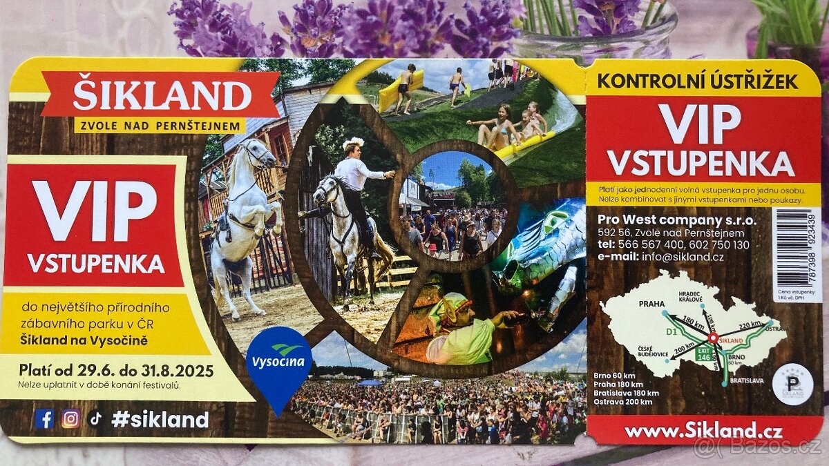 VSTUPENKA ŠIKLAND (Zvole nad Pernštejnem )