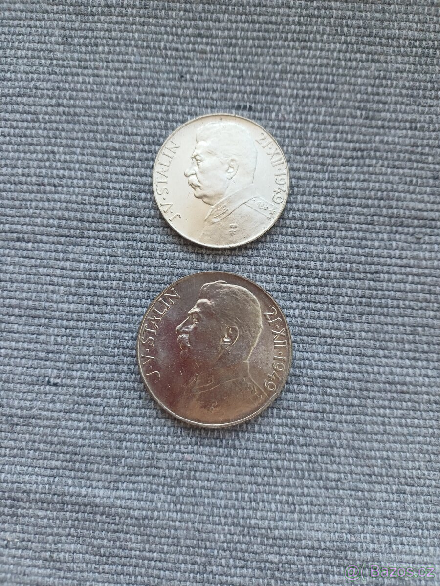 50Kčs,100Kčs Stalin