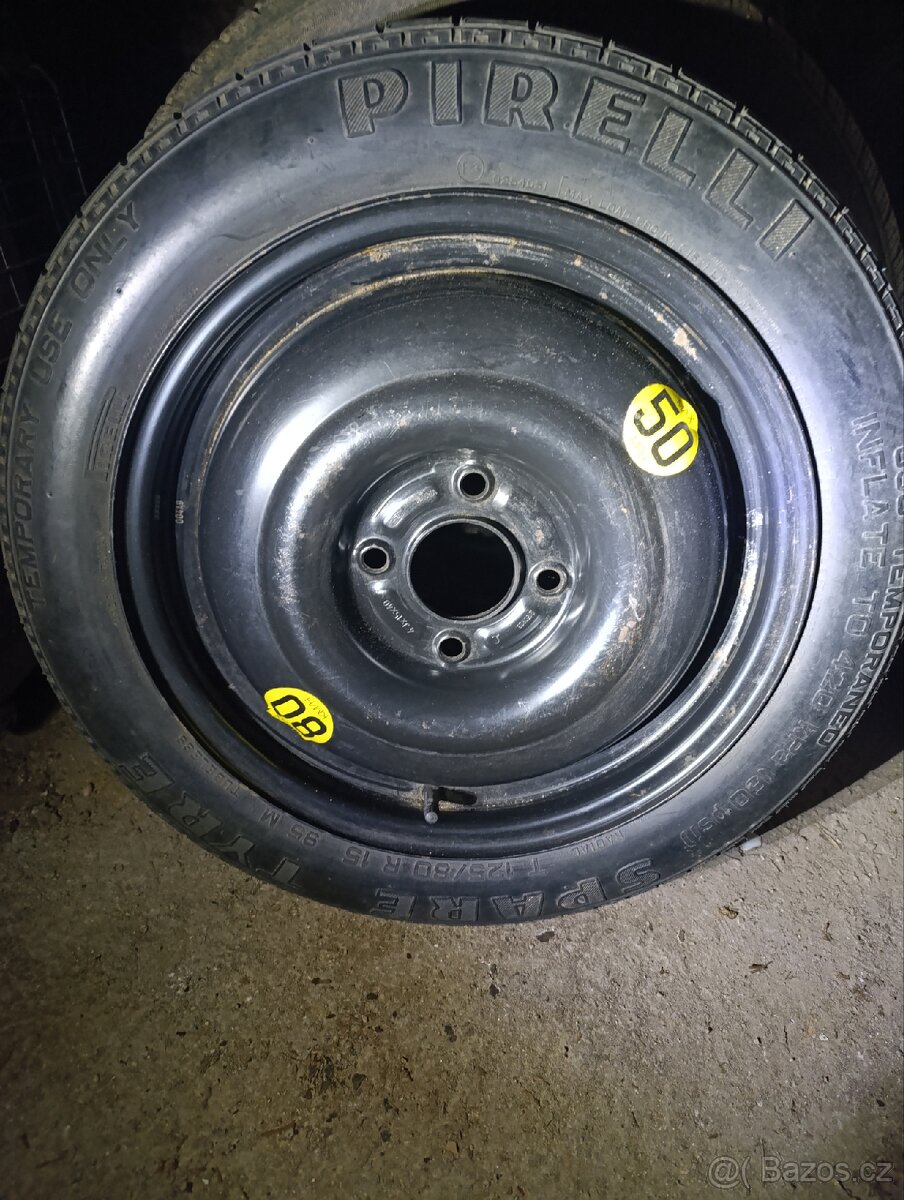 Dojezdové kolo 125/80/15