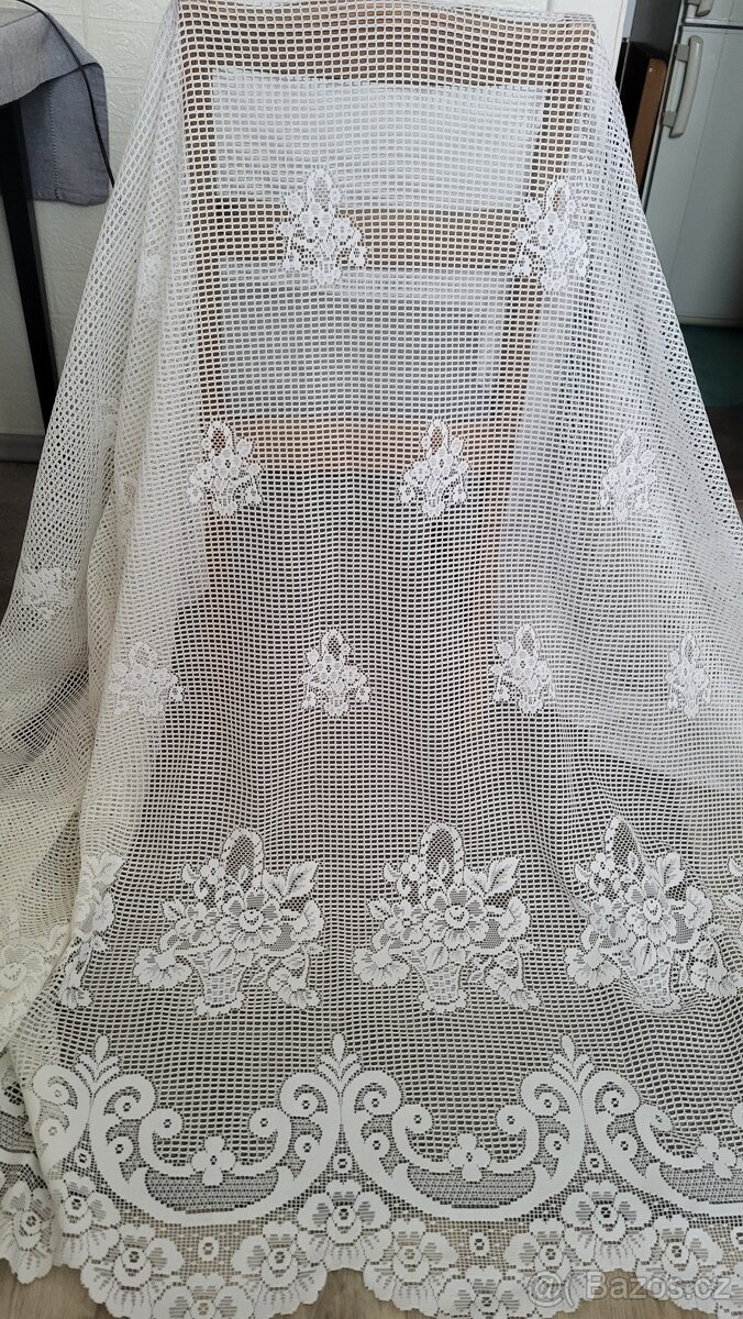 Záclony 444 / 165 cm , 296 x 48 , 296 x 47 cm