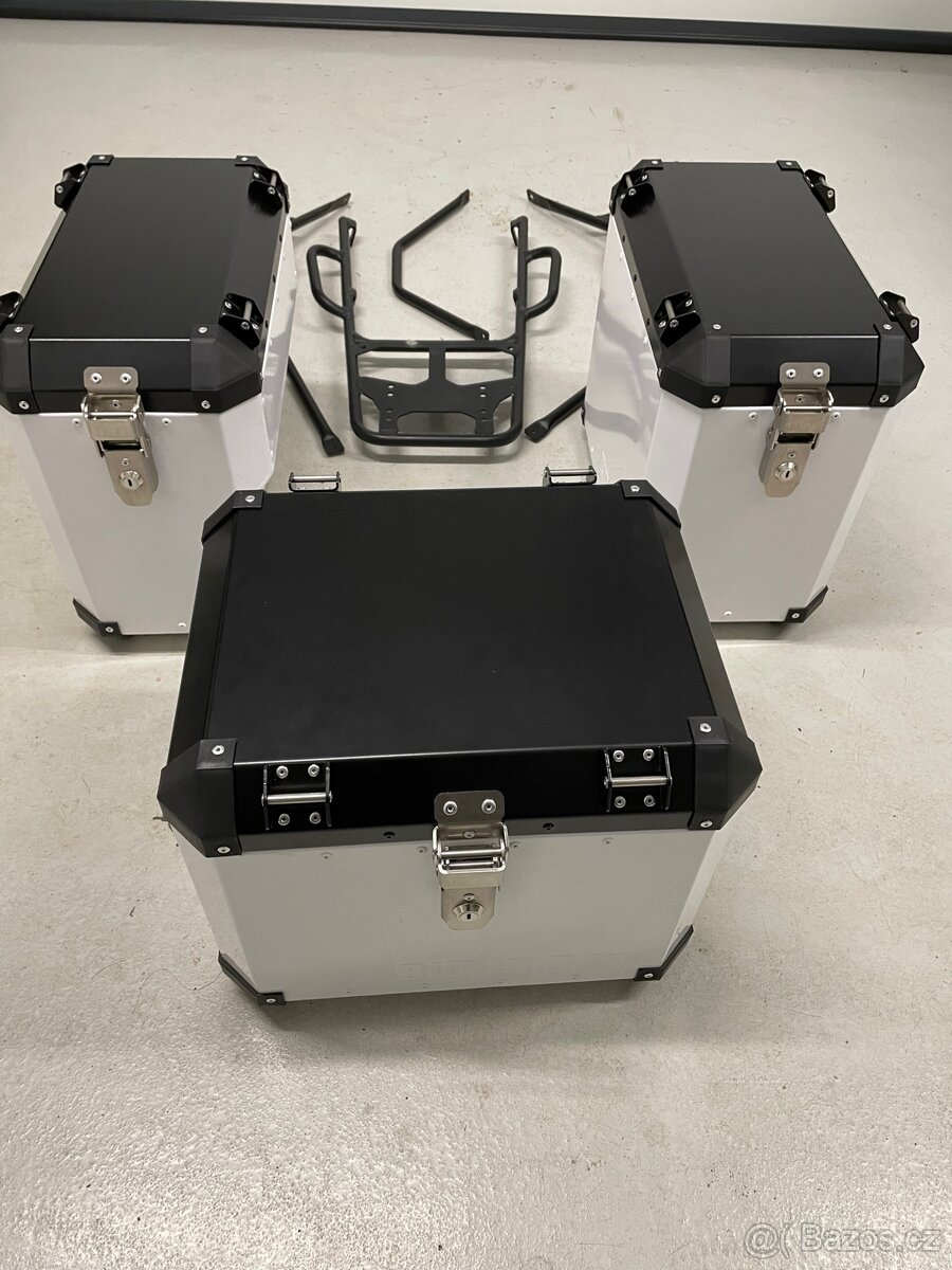 Hliníkové motokufry BIG HUSKY nové + nosič na TENERE 700