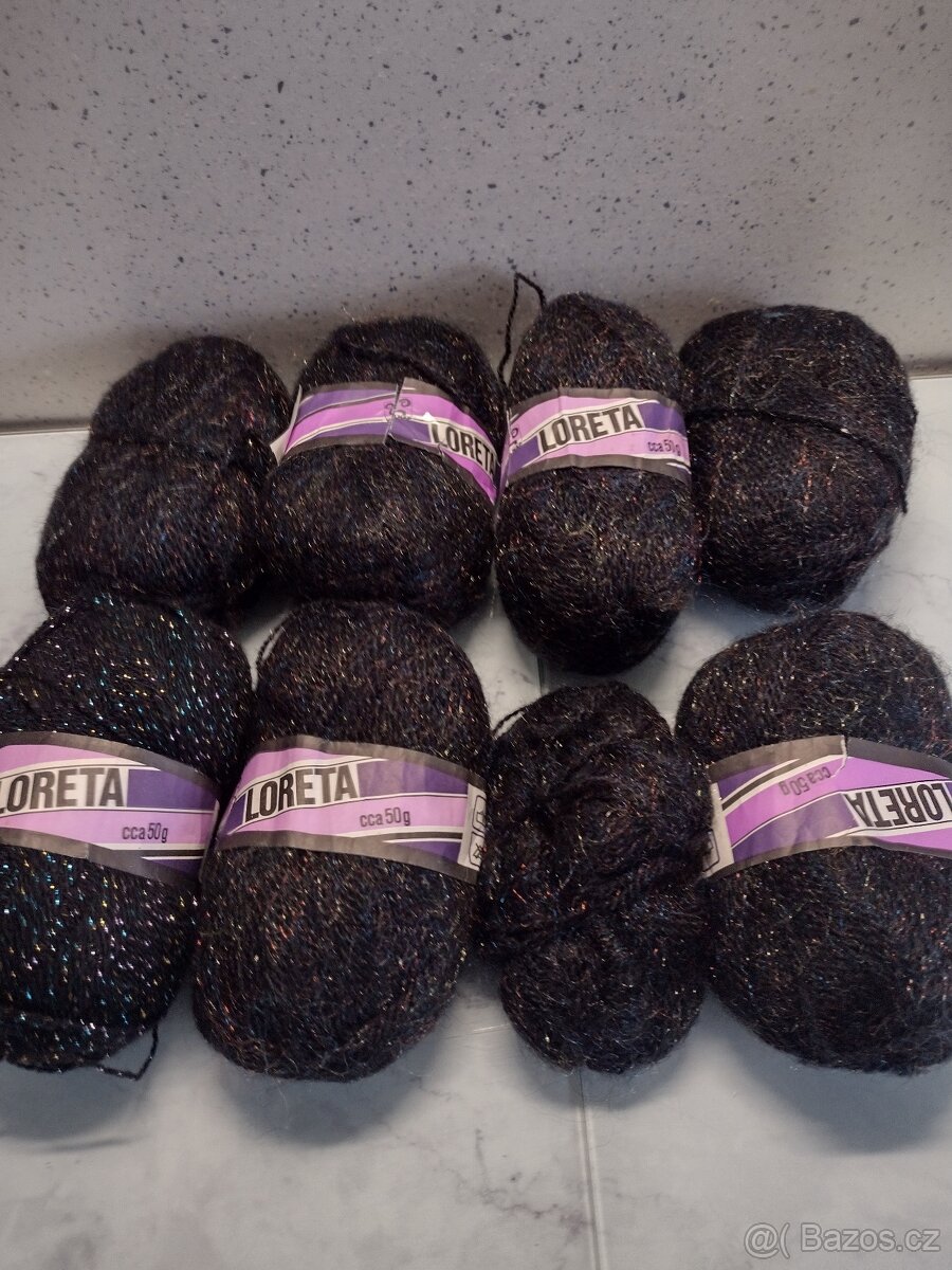 ČERNÁ PLETACÍ PŘÍZE LORETA