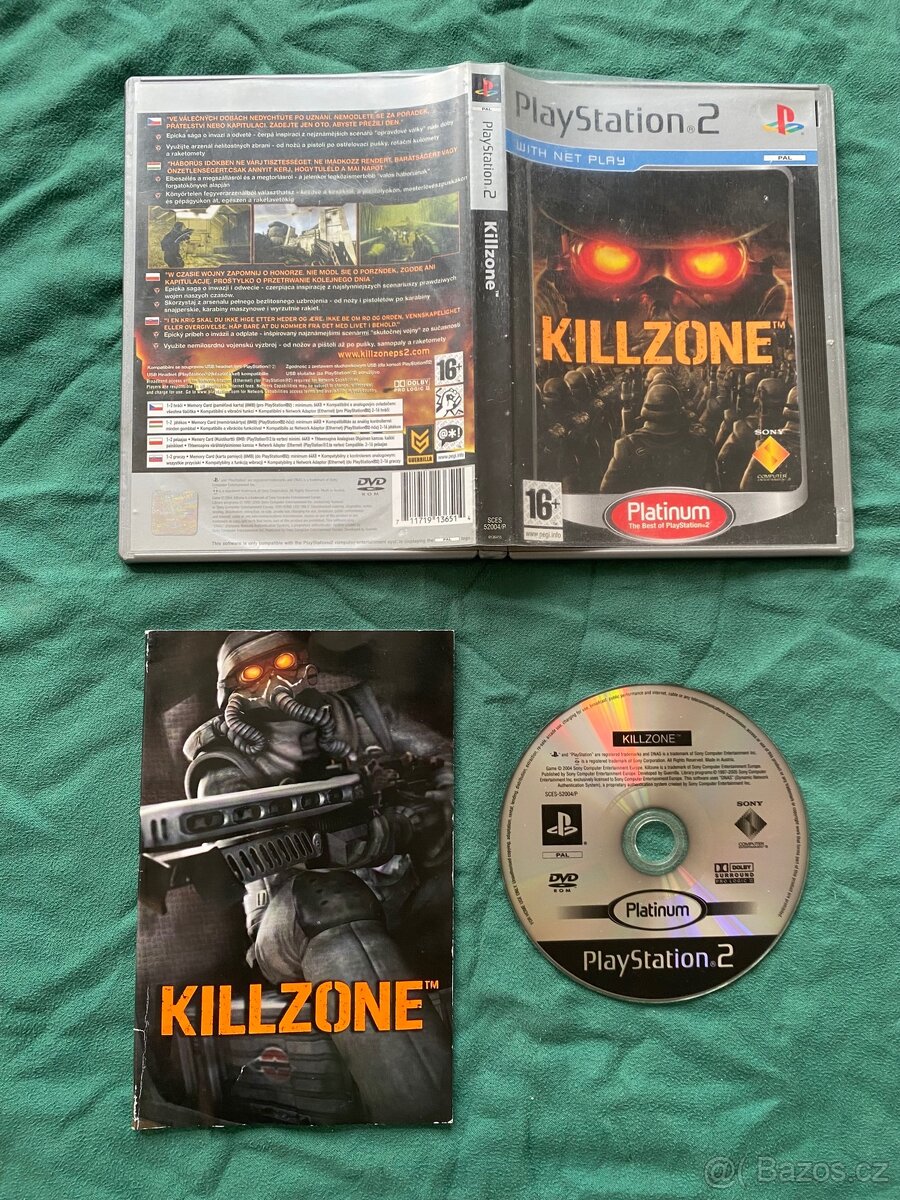 PS2 Killzone CZ obal a manuál