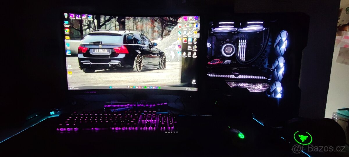 Herní pc setup ryzen 7 5700x RX 6750xt záruka