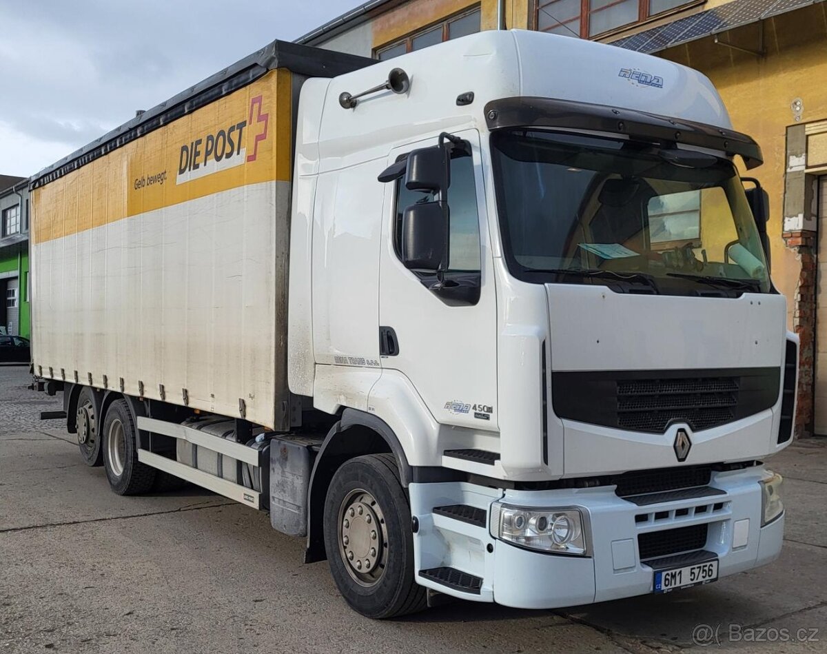 Renault Premium 450 HČ, valník, 3str. shrnovačka